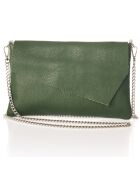 Sac bandoulière en Cuir Mina vert foncé - 26x2x18 cm