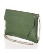 Sac bandoulière en Cuir Mina vert foncé - 26x2x18 cm