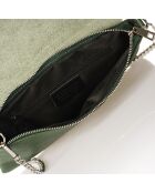 Sac bandoulière en Cuir Mina vert foncé - 26x2x18 cm