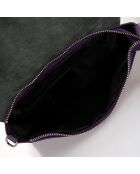 Sac bandoulière en Cuir Mina violette - 26x2x18 cm