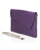 Sac bandoulière en Cuir Mina violette - 26x2x18 cm