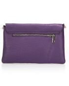Sac bandoulière en Cuir Mina violette - 26x2x18 cm