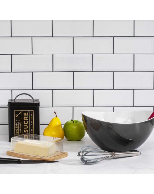 burriera in bambù marrone/trasparente - 19,3x6,2x12,4 cm