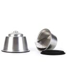 Capsule réutilisable adapté Dolce Gusto gris/noir - 5.3x3.5x5.3 cm
