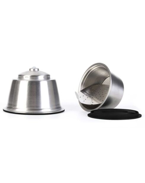 Capsule réutilisable adapté Dolce Gusto gris/noir - 5.3x3.5x5.3 cm