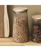 Bocal en verre couvercle Acacia transparent - 130 cl
