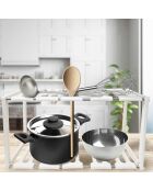 Porte- ustensiles de cuisine extensible blanc - 42.5x26.2x38 cm