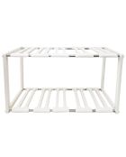 Porte- ustensiles de cuisine extensible blanc - 42.5x26.2x38 cm
