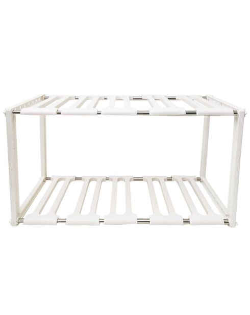 Porte- ustensiles de cuisine extensible blanc - 42.5x26.2x38 cm