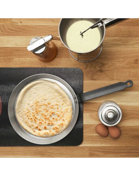 Crêpière induction argentée - 42.5x2x26 cm