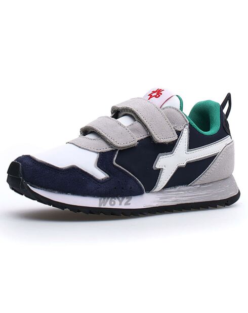 Sneakers en Cuir Jet marine/blanc