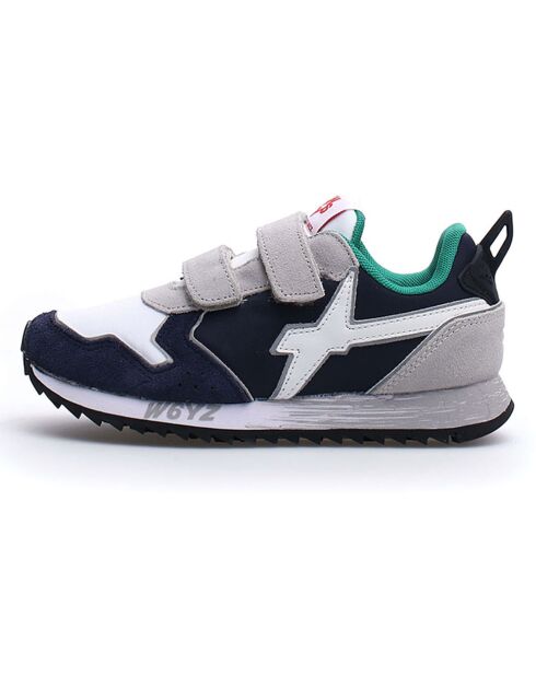 Sneakers en Cuir Jet marine/blanc