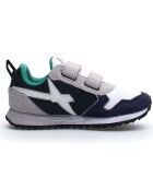 Sneakers en Cuir Jet marine/blanc