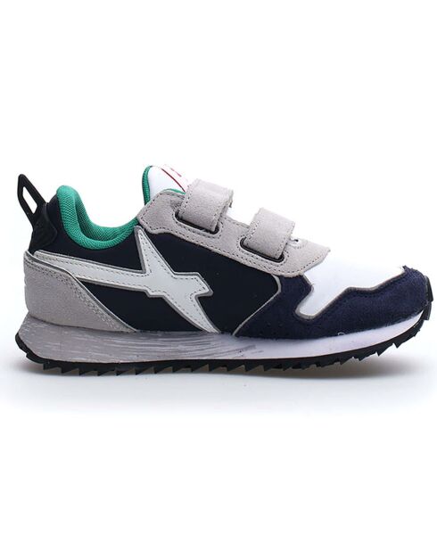 Sneakers en Cuir Jet marine/blanc