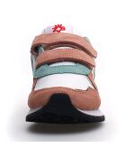 Sneakers en Velours de Cuir Jet rose/blanc