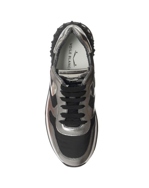 Sneakers en Cuir Maran argenté/noir