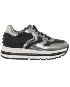 Sneakers en Cuir Maran argenté/noir