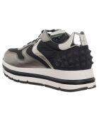 Sneakers en Cuir Maran argenté/noir