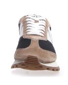 Sneakers en Cuir Qwark tabac/noir