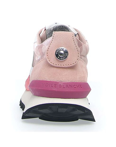 Sneakers en Cuir Qwark blanc/rose