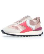 Sneakers en Cuir Qwark blanc/rose
