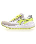 Sneakers en Cuir Wolf blanc/jaune fluo