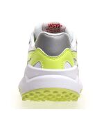 Sneakers en Cuir Wolf blanc/jaune fluo