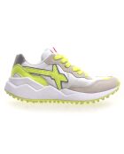Sneakers en Cuir Wolf blanc/jaune fluo