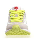 Sneakers en Cuir Wolf blanc/jaune fluo