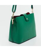 Sac Porté Epaule en Cuir Lessie vert clair - 25x21x12.5 cm