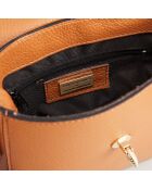 Sac à main en Cuir Mathilde camel  - 19.5x13.5x7.5 cm