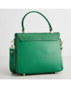 Sac à main en Cuir Yasmin vert foncé - 22x19.5x10 cm