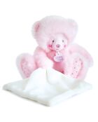Ours avec mouchoir rose - 20x5 cm