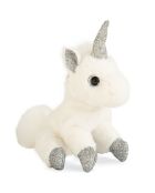 Porte-clé Licorne argenté/blanc - 14x5 cm