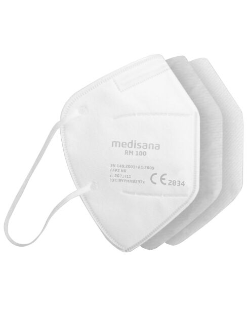 10 mascarillas protectoras RM 100 blancas
