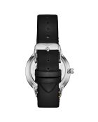 Montre Homme en Cuir Quartz Symphony noir/argenté