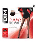 6 Collants Diam's Voile Galbé 22 deniers noirs