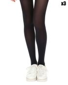 3 Collants Style Opaque Velouté spécial Sneakers 50 deniers noirs