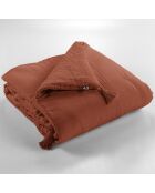 Bout de lit Gaze de Coton Gaïa terracotta - 90x200 cm