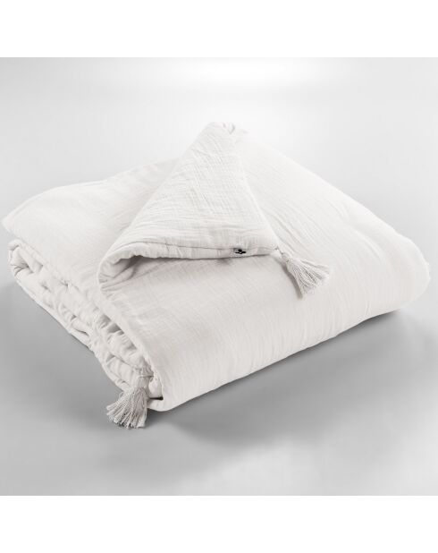 Bout de lit Gaze de Coton Gaïa chantilly