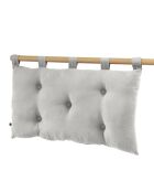 Tête de lit 5 boutons avec passants Gaze de coton Gaïa nuage
