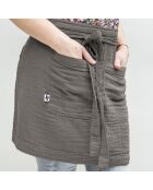 Tablier serveur Gaze de coton Gaïa granit