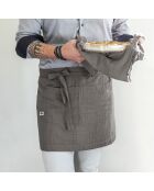 Tablier serveur Gaze de coton Gaïa granit