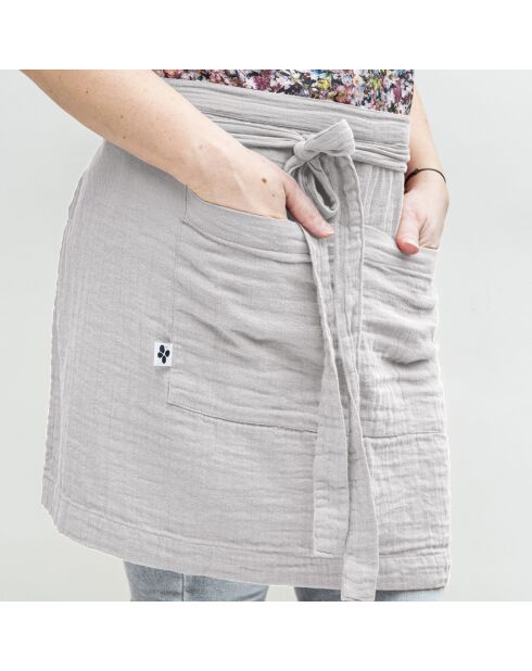 Tablier serveur Gaze de coton Gaïa nuage