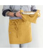 Tablier serveur Gaze de coton Gaïa safran