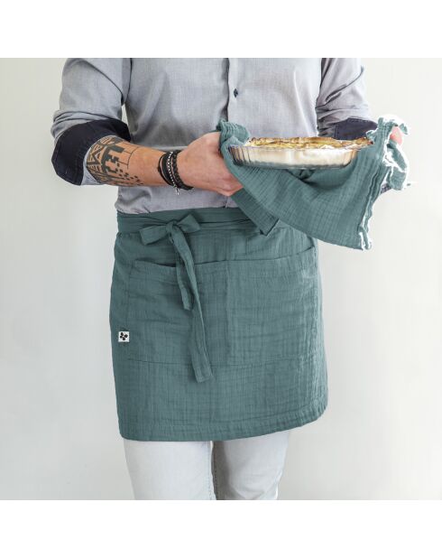 Tablier serveur Gaze de coton Gaïa canard