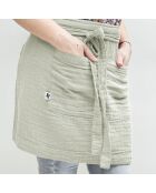 Tablier serveur Gaze de coton Gaïa vert d'eau