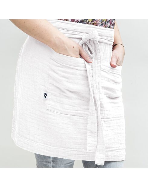 Tablier serveur Gaze de coton Gaïa chantilly