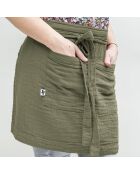 Tablier serveur Gaze de coton Gaïa romarin