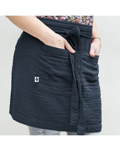 Tablier serveur Gaze de coton Gaïa minuit